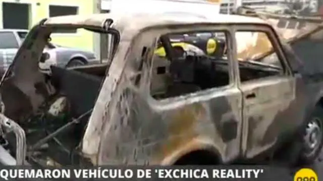 Incendian auto de exchica reality frente a su propia casa