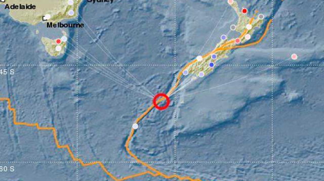 Epicentro de terremoto en Nueza Zelanda fue submarino