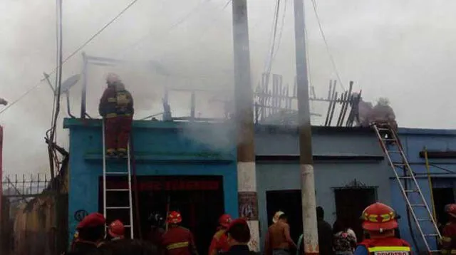 Incendio consume varias viviendas de una quinta en el Callao