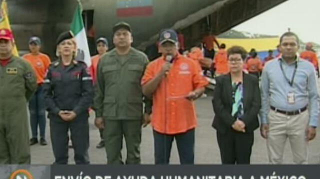 El gobierno de Maduro envió su ayuda humanitaria a México.