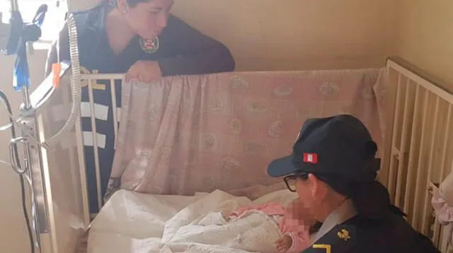 La menor de dos meses de nacida en Huaraz se encuentra internada en UCI del hospital del Niño en San Borja