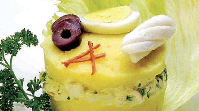 Causa rellena de pota