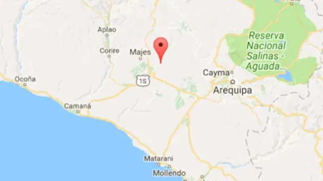 Sismo de 4.1 grados sacudió Arequipa 