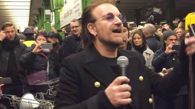U2 fue ovacionado por público en estación de tren alemán
