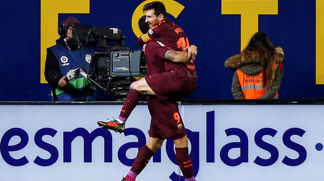 Messi celebra la victoria