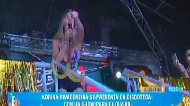 Korina Rivadeneira tuvo un bochornoso momento durante animación en discoteca