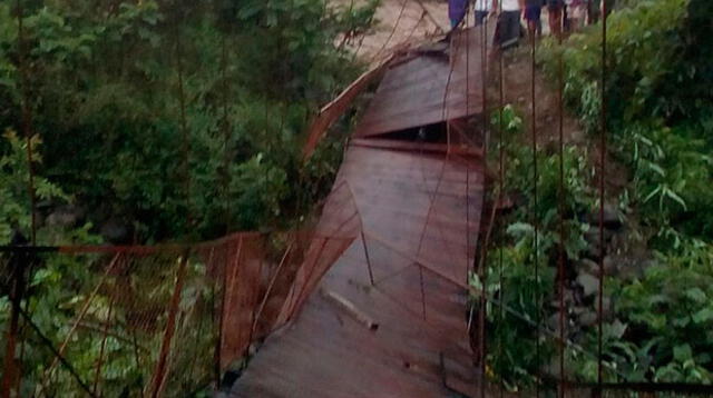16 desaparecidos tras desplome de puente colgante. Foto: Crédito: Litman Figueroa