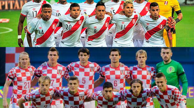 Selecciones de fútbol: Perú y Croacia 