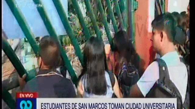 Estudiantes toman la Universidad de San Marcos como protesta
