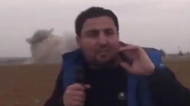 Periodista transmitió en vivo bombardeo en Siria