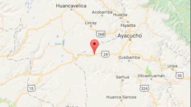 Sismo en Huancavelica se registró esta noche. 