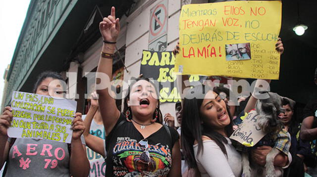 Protestan en contra del maltrato animal. Foto: Flavio Matos