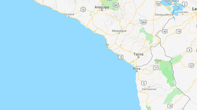 Sismo de 5.9 grados se registró en Tacna 