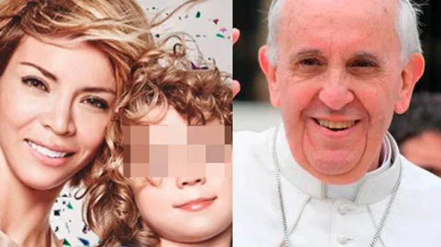   Sheyla Rojas emocionó a sus seguidores al mostrarle foto de su hijo al papa Francisco