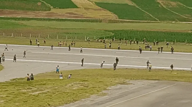 Aeropuerto de Andahuaylas fue tomado por agricultores que acatan paro 