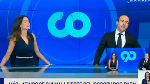 En pleno noticiero, Lorena Alvarez y Martín Riepl bailaron el 'Scooby Doo PaPa'
