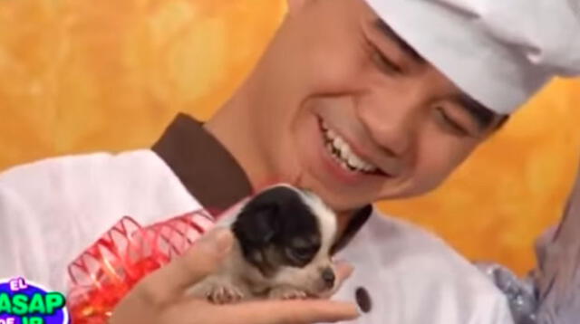 Jorge Benavides sorprendió a dueño de chifa 'Asia' con perrito de regalo 