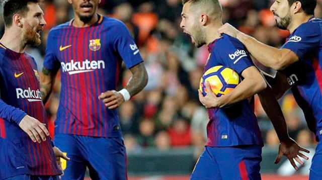 GIF donde los protagonistas son los jugadores del Barcelona