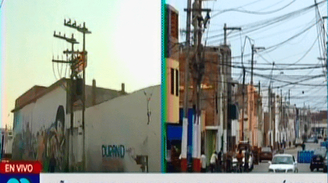 Calles del Callao lucen enmarañado de cables que son un peligro para la ciudadanía