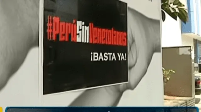 Aparecen carteles de rechazo contra los venezolanos en Lima