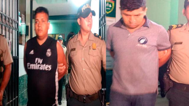 Dos de los detenidos, tras persecución de la PNP 