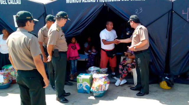 Región Policial del Callao ayuda a damnificados de Tiwinza