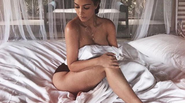 Kim Kardashian muestra su infartante figura 