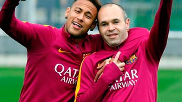 Neymar y Iniesta