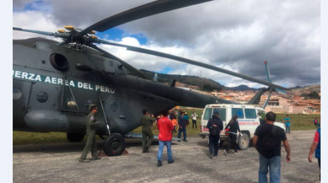 Herido fue llevado en helicoptero de la Fuerza Aérea a hospital de Essalud en Trujillo