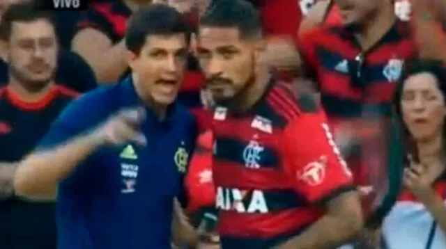 Paolo Guerrero ingresó en el partido del Flamengo contra Internacional 