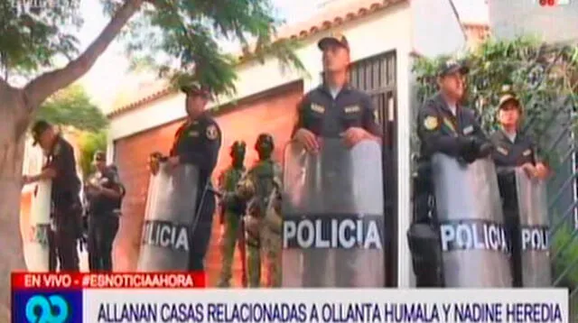 Fiscales y policías en casas de Ollanta Humala y Nadine en Surco