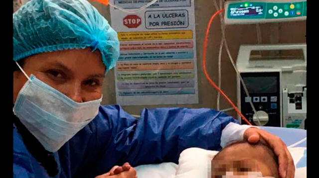 Elena Parrilla junto a Matheo su hijo trasplantado