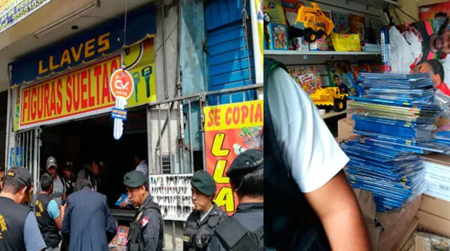 La policía sorprendió a los comerciantes en plena venta