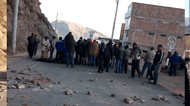 Manifestantes bloquearon la vía de acceso al aeropuerto del Cusco 