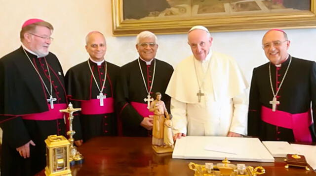 El nuevo cardenal del Perú se reunió con el papa Francisco en el Vaticano 