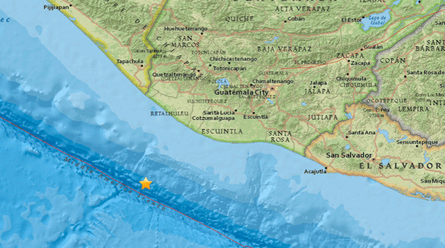 El temblor se registró a las 9.06 hora local (10.06 a.m. hora peruana)