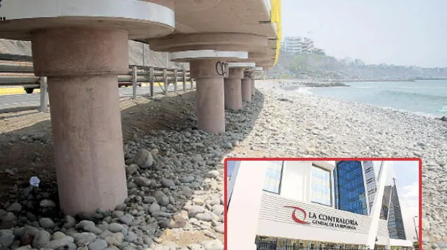 Obras de la Municipalidad de Lima en la Costa Verde ha causado gastos millonarios, según Contraloría.