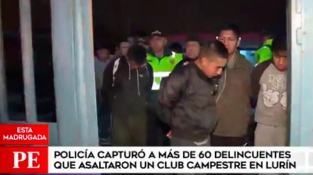 Fueron atrapados 64 delincuentes en Lurín