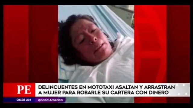 Juana Pérez arrastrada por ladrones en San Juan de Miraflores