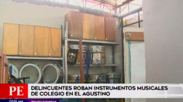 Robaron instrumentos musicales de colegio en El Agustino