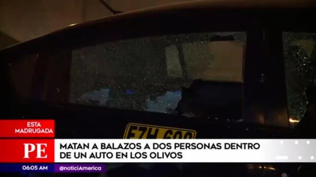 Asesinaron dos sujetos dentro de taxi en Los Olivos