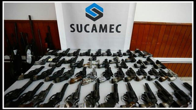 Sucamec incautó decenas de armas de fuego en el Callao