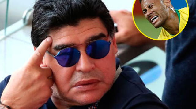 Diego Maradona crítico a Neymar tras participación en el Mundial 