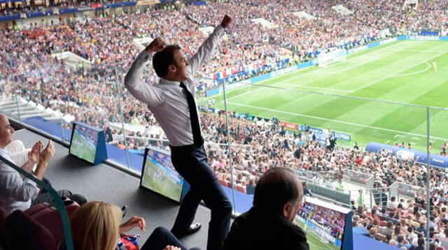 La efusiva celebración de Emmanuel Macron tras triunfo de Francia en Rusia 2018