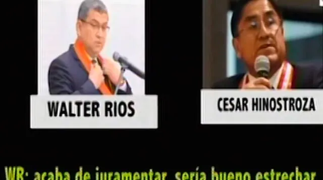 Walter Rios y César Hinostroza en nuevo audio en que se refieren a Martín Vizcarra