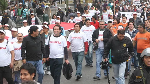 Gamarrinos marchan contra la extorsión y cobro de cupos