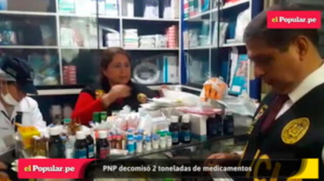 Medicamentos adulterados en galería del Cercado de Lima