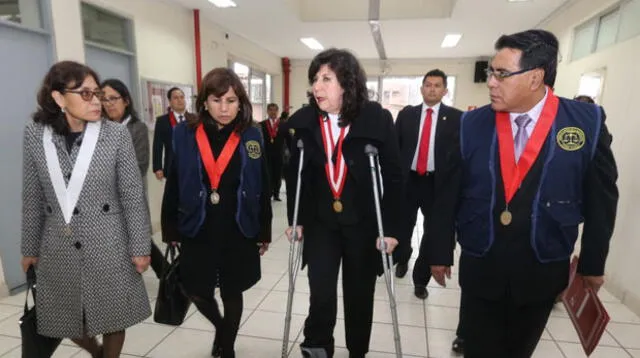 Jueza suprema Janet Tello inspeccionó Corte Superior de Lima Sur
