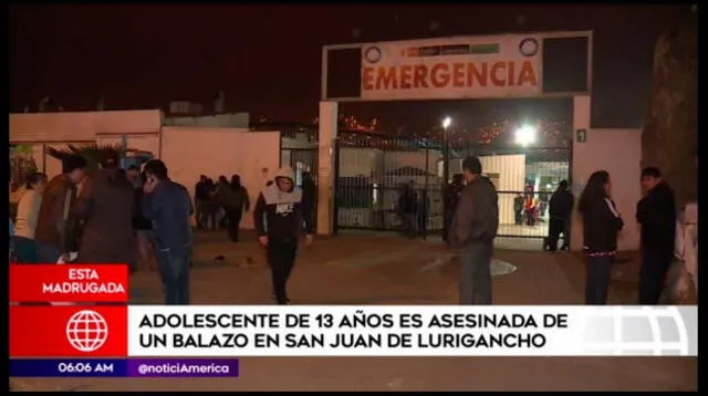 Un escolar asesinada de un balazo en San Martín de Porres