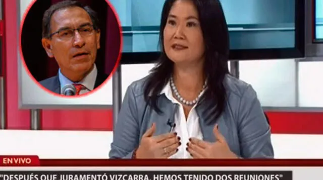 Keiko Fujimori reveló que se reunió dos veces con Martín Vizcarra | Foto: Captura
